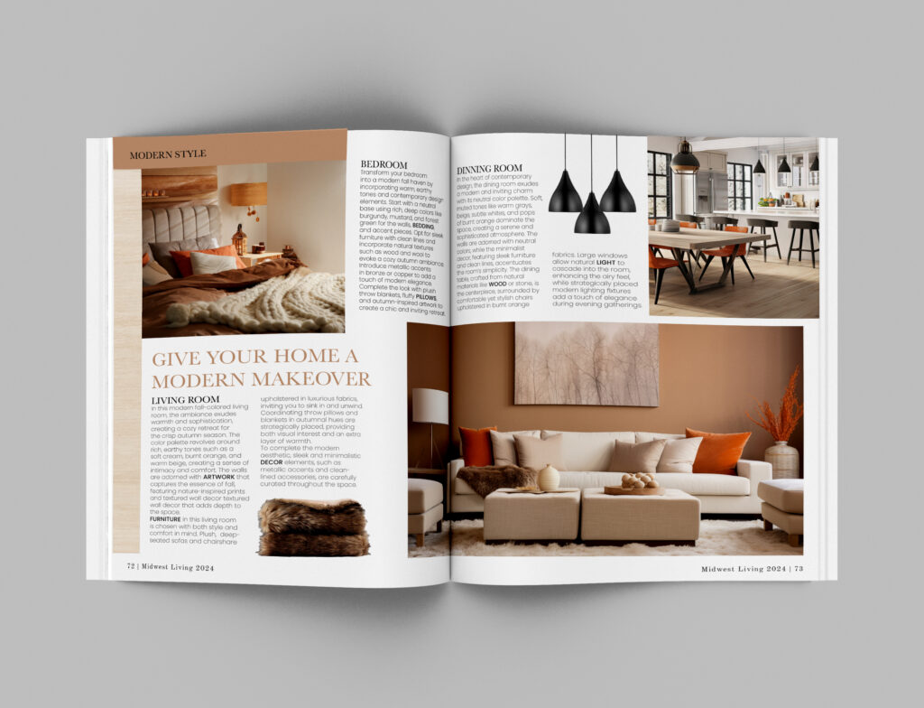 Midwest Living Magazine spread mockup